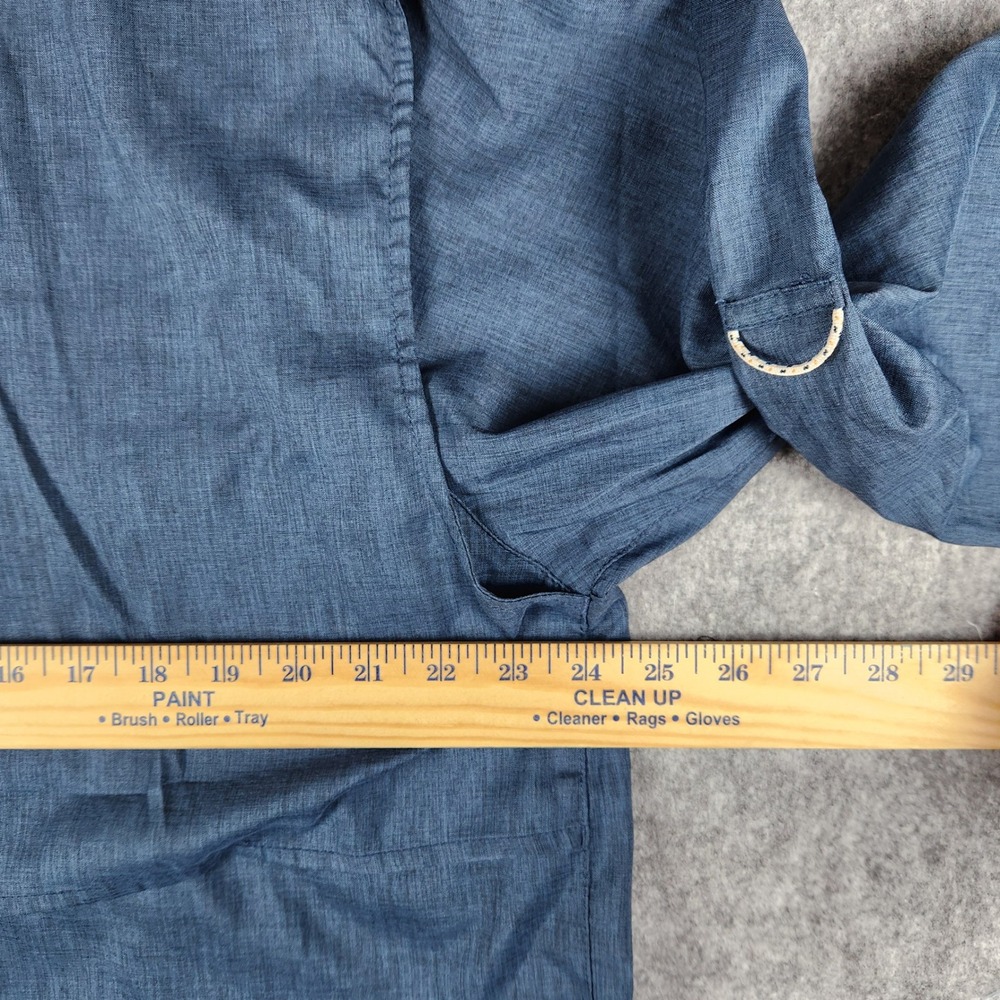 Magellan Gear Fishing Shirt Men L Blue Long Sleeve Ventilated Hiking Outdoor - Picture 15 of 16